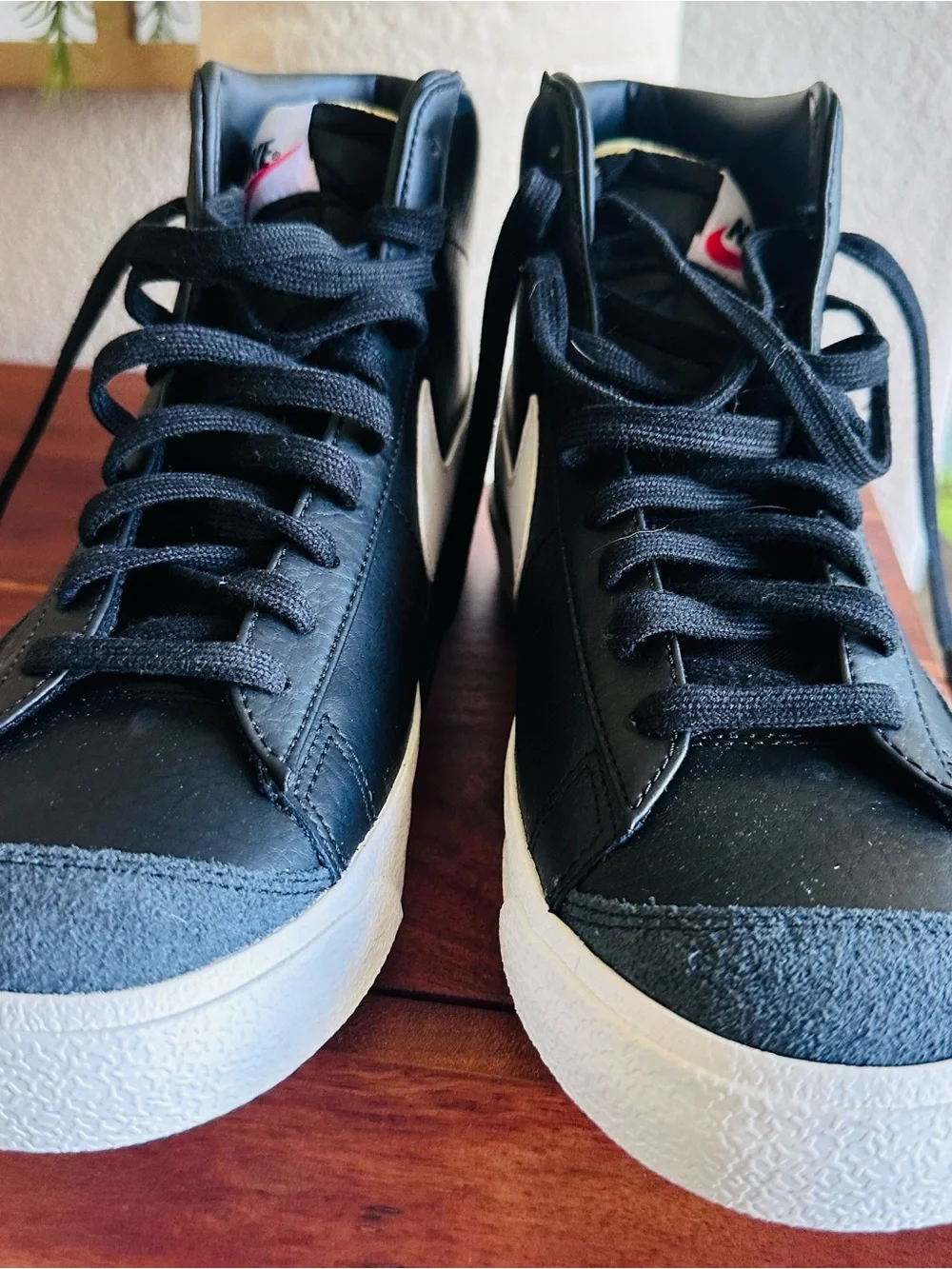 Nike Black and White High-Top Athletic Sneakers